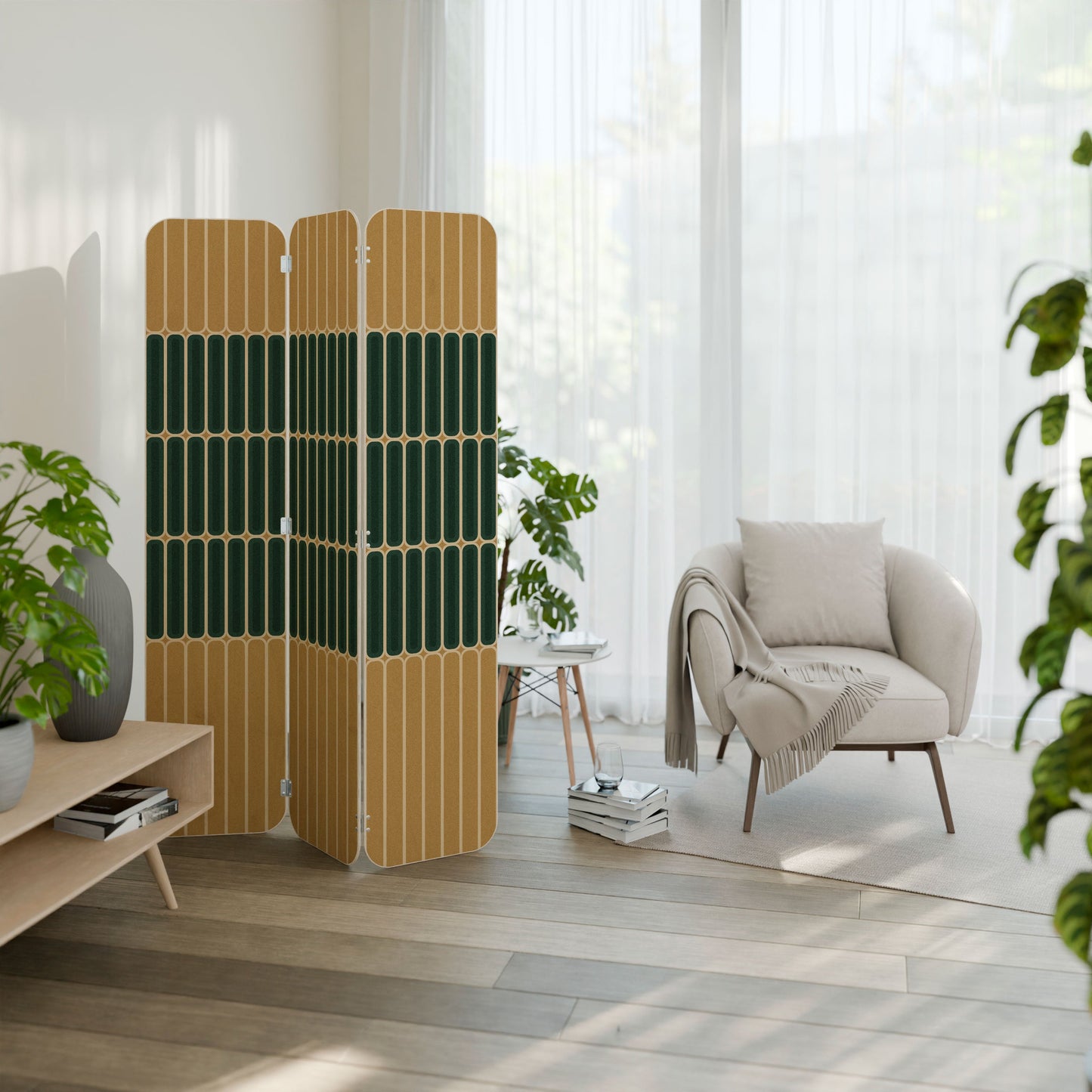 ILUSION GATE 3-Panel Plywood Room Divider