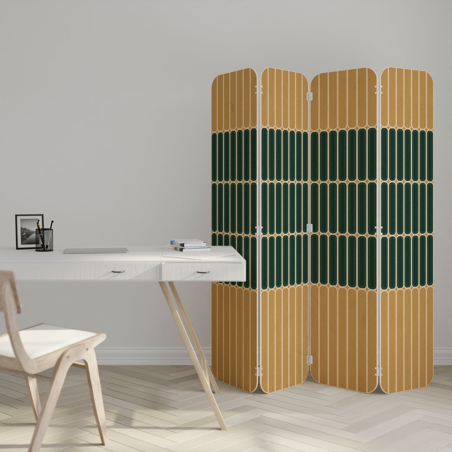 ILUSION GATE 4-Panel Plywood Room Divider