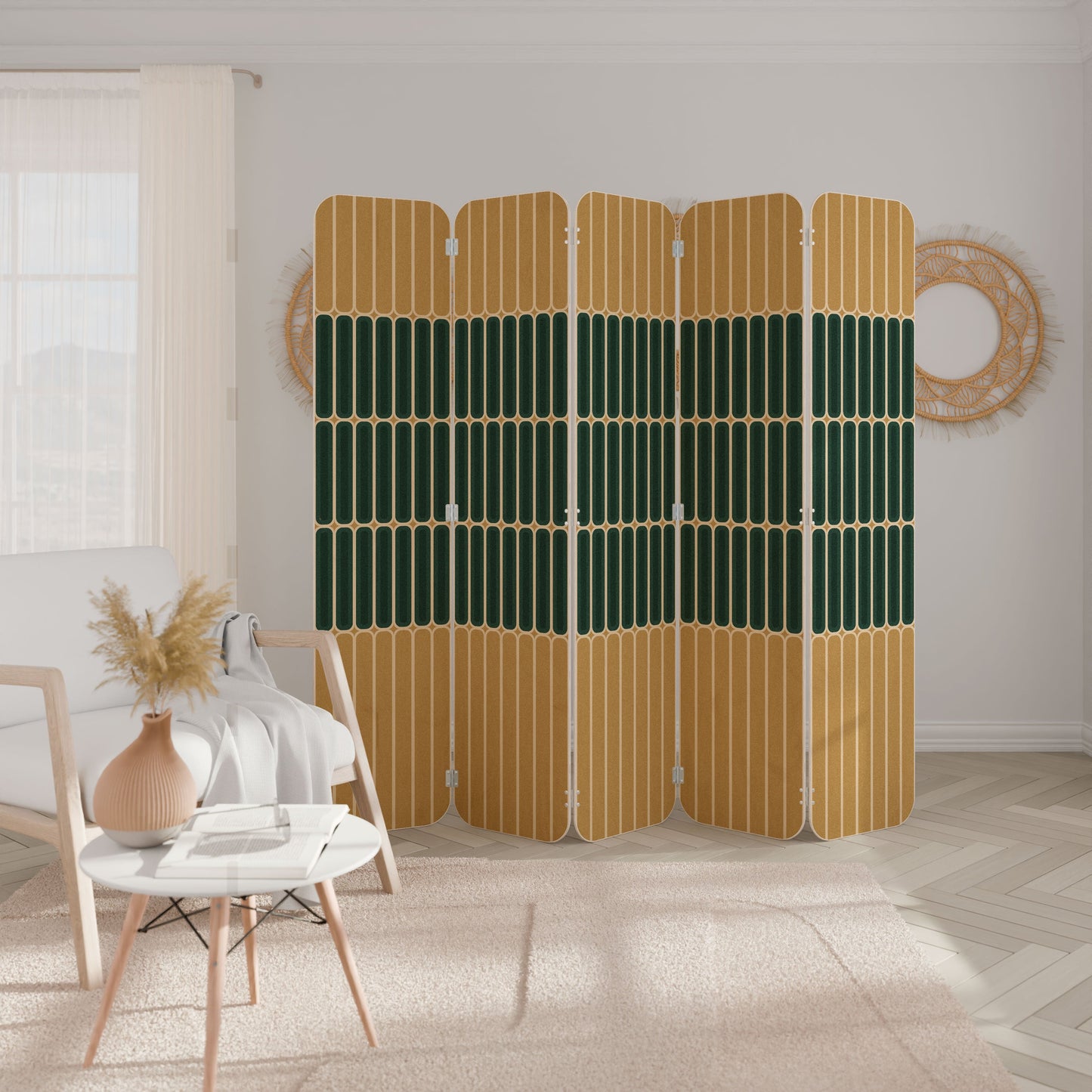 ILUSION GATE 5-Panel Plywood Room Divider