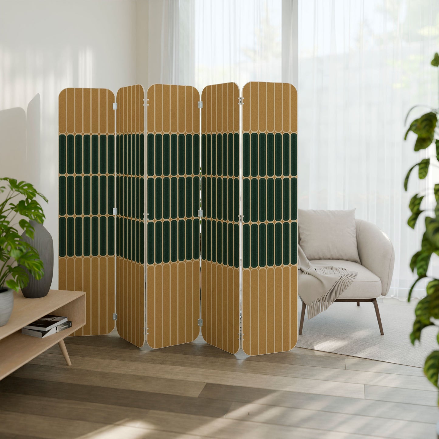 ILUSION GATE 5-Panel Plywood Room Divider