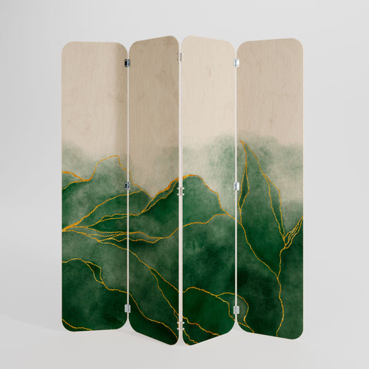 EXPENSIVE NATURE 4-Panel Plywood Room Divider