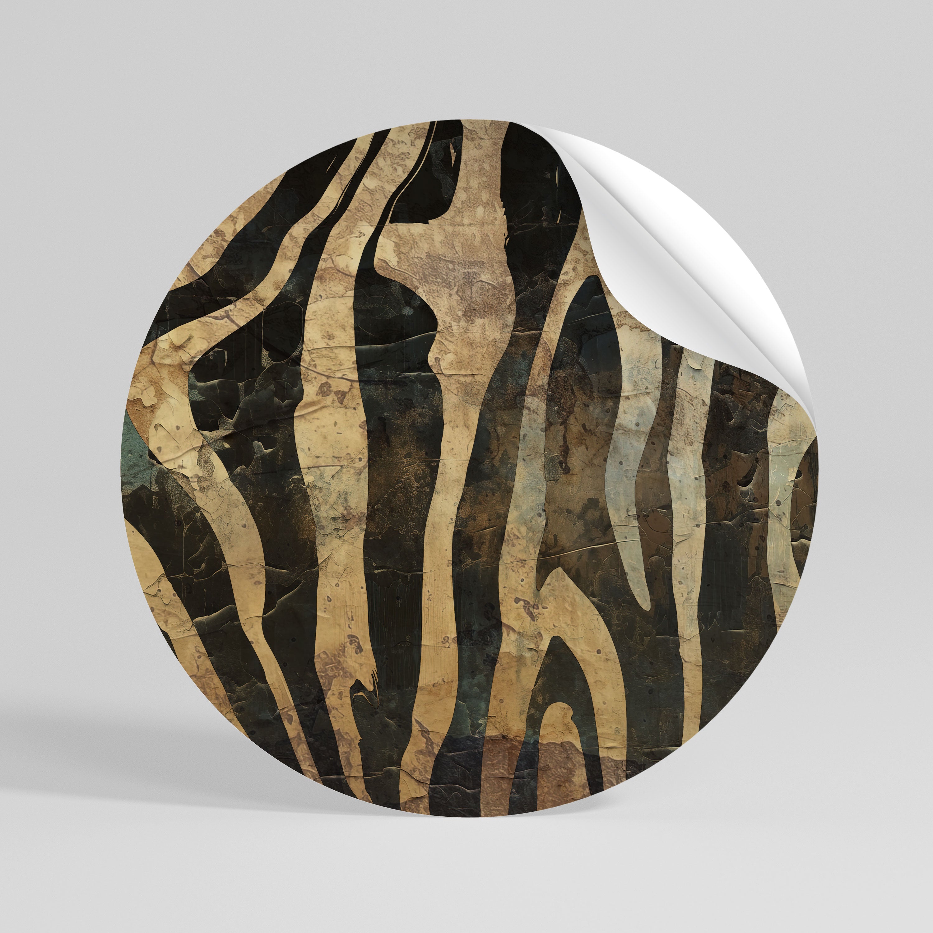 RUSTIC DANCE Peel and Stick Round Sticker