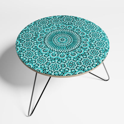 Petite table basse TURQUOISE MAROCAINE