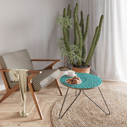 Petite table basse TURQUOISE MAROCAINE