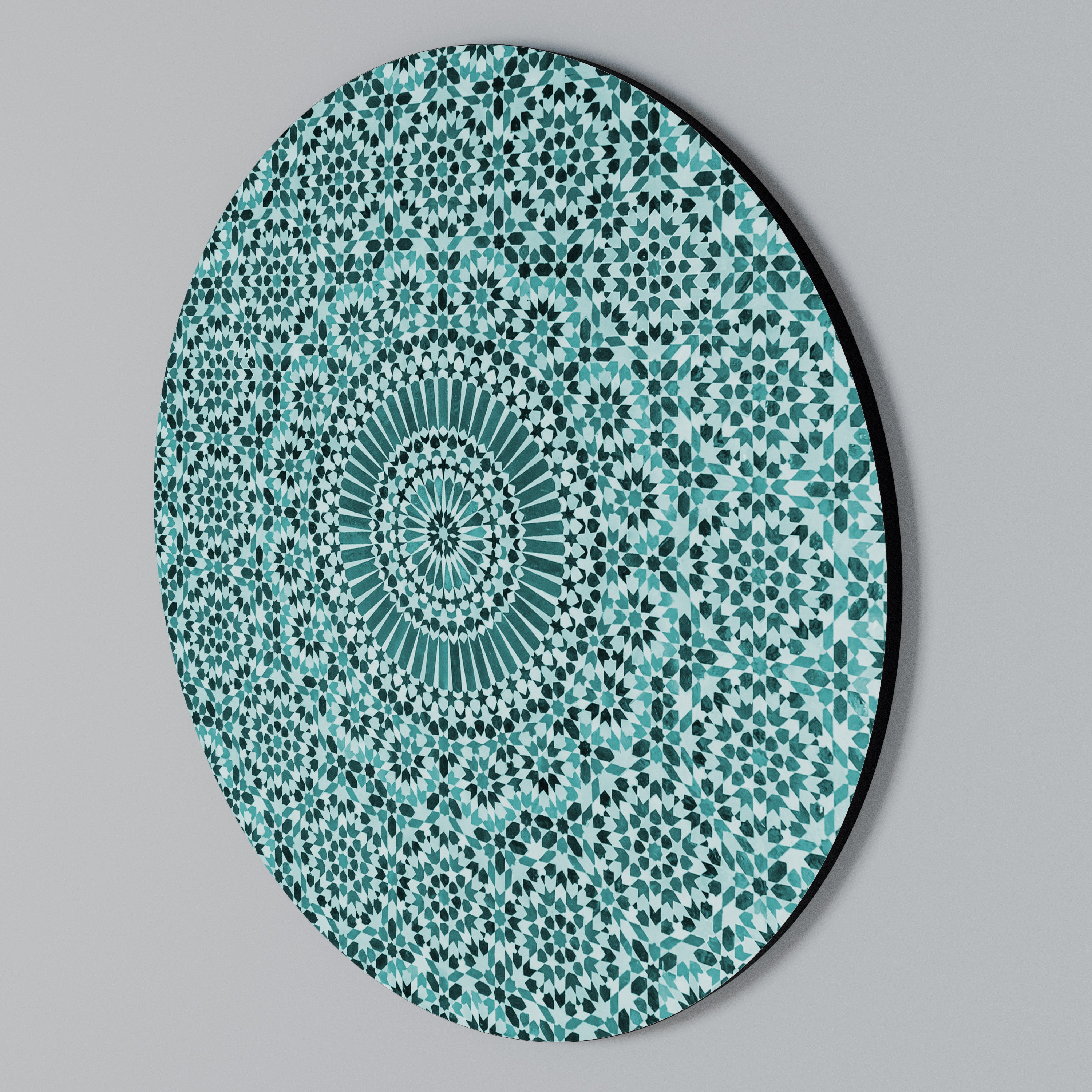 MOROCCAN TURQUOISE Round Wall Art