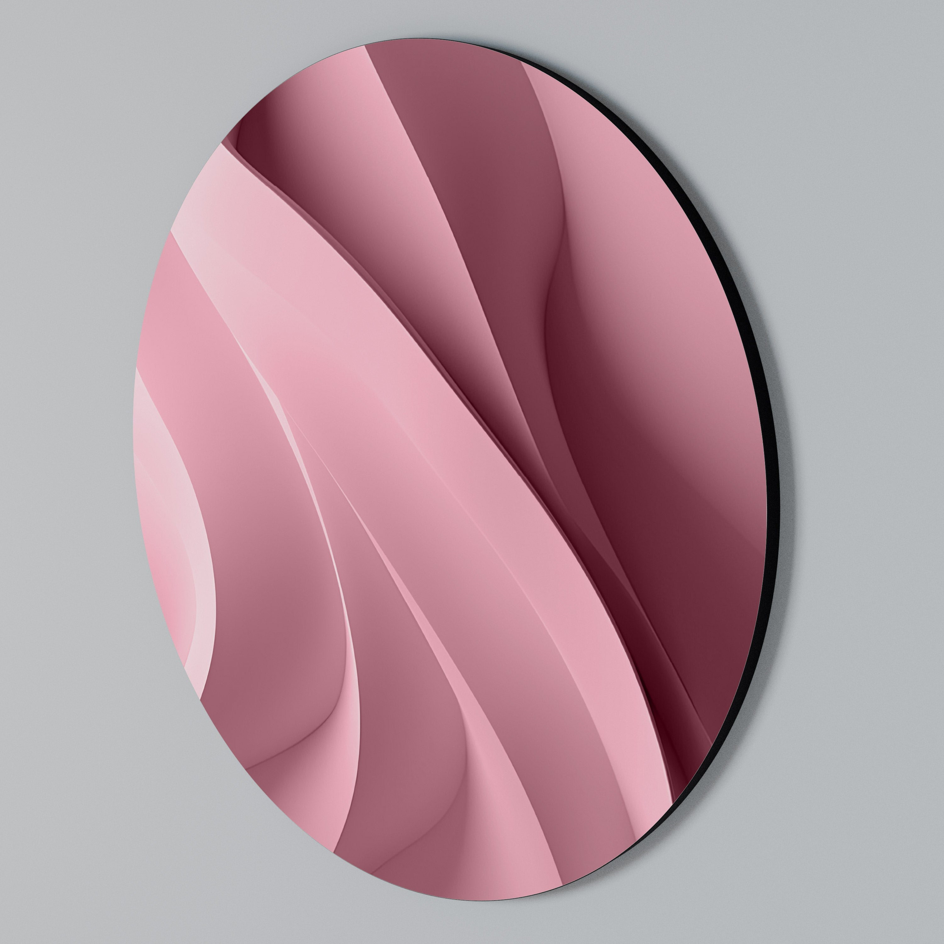THINKING PINK Round Wall Art