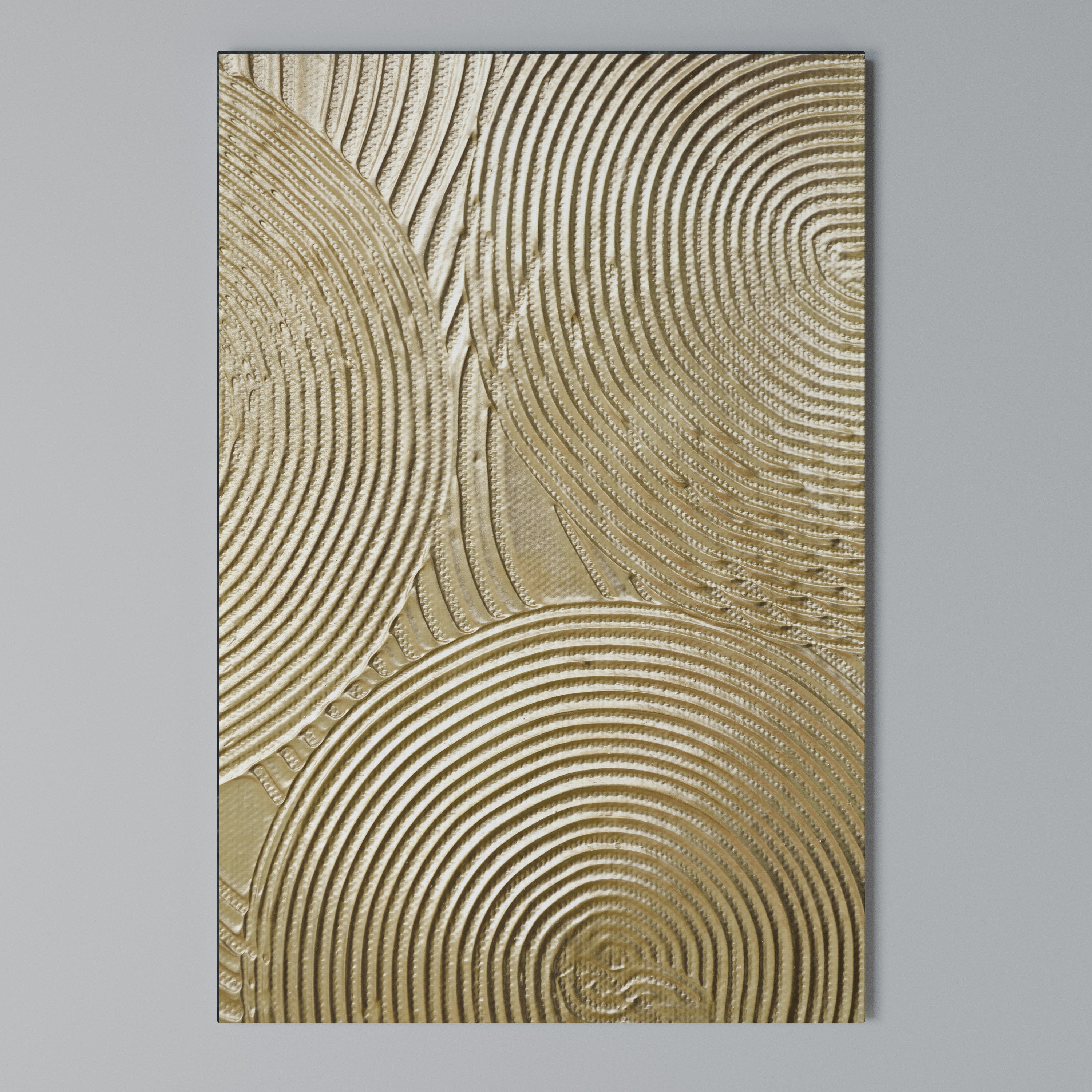 GOLDEN WAVES UNFOLD Cuadro en lienzo vertical