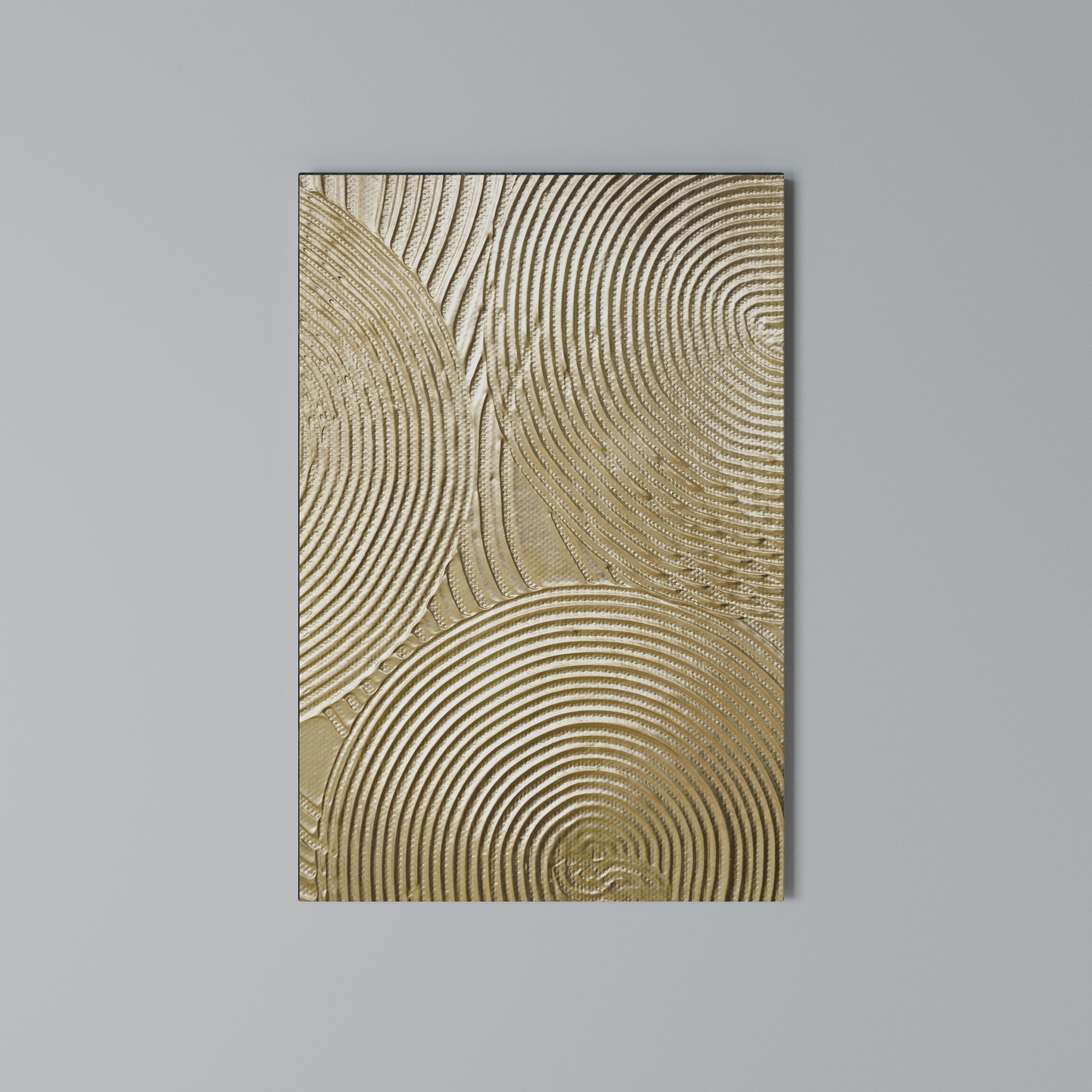GOLDEN WAVES UNFOLD Cuadro en lienzo vertical