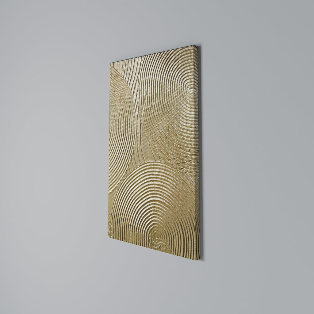 GOLDEN WAVES UNFOLD Vertical Canvas Print