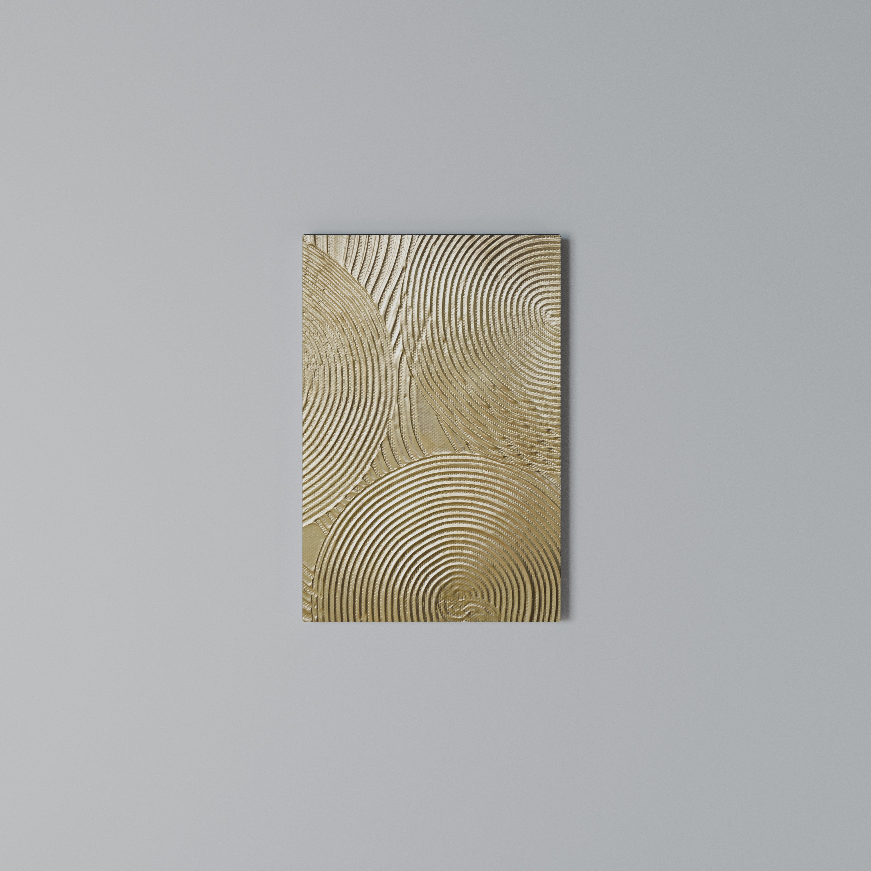 GOLDEN WAVES UNFOLD Cuadro en lienzo vertical