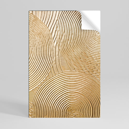 GOLDEN WAVES UNFOLD Peel and Stick Vertical Poster