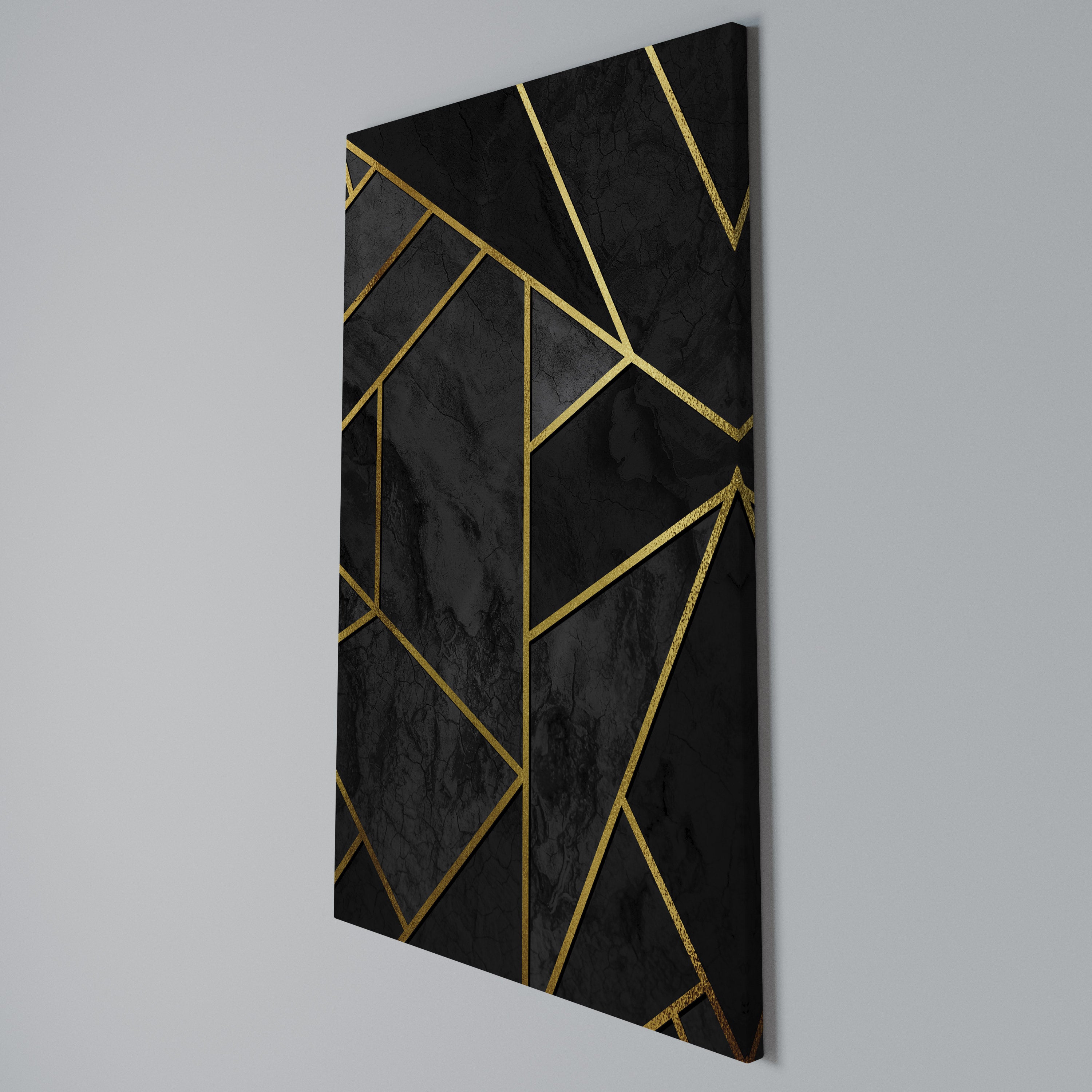GLINTING GEOMETRIC DREAMS Cuadro en lienzo vertical