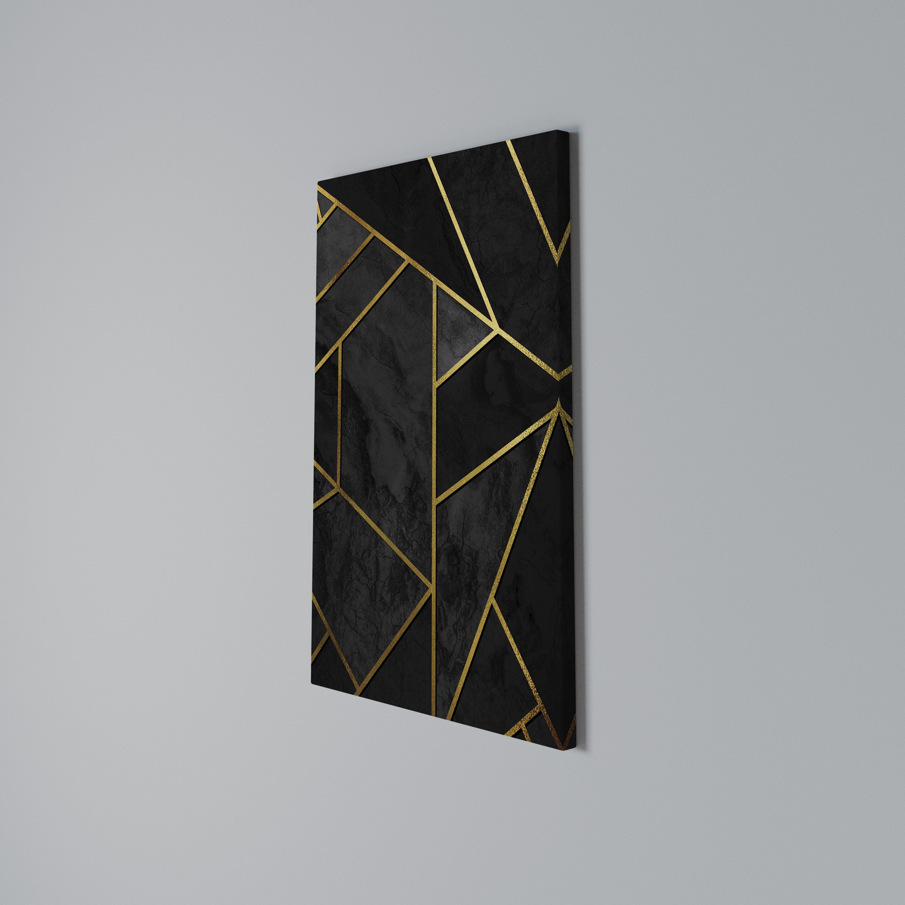 GLINTING GEOMETRIC DREAMS Cuadro en lienzo vertical