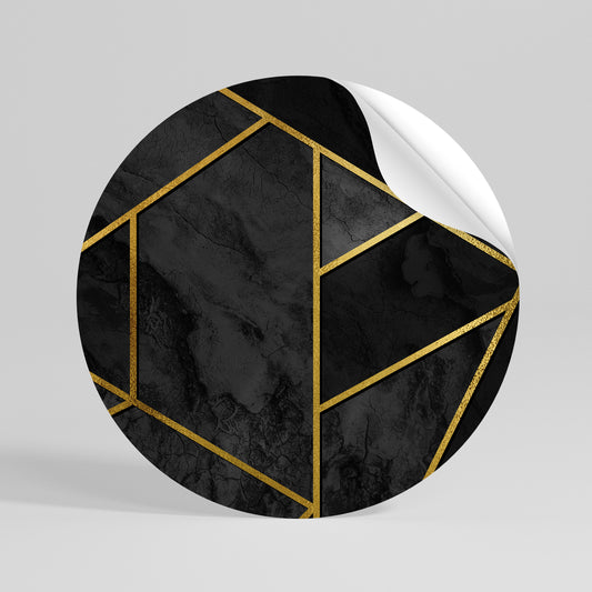 GLINTING GEOMETRIC DREAMS Rund väggdekal