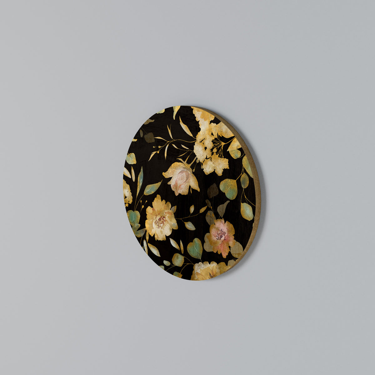 MODEST FLORAL Kulatá nástěnná dekorace