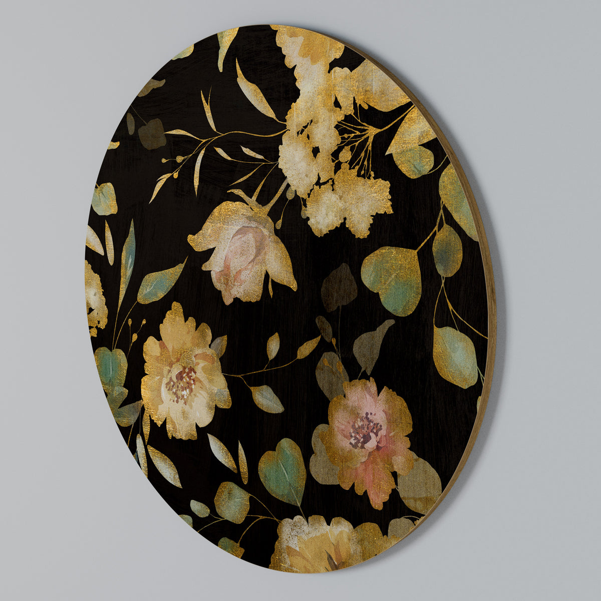 MODEST FLORAL Kulatá nástěnná dekorace