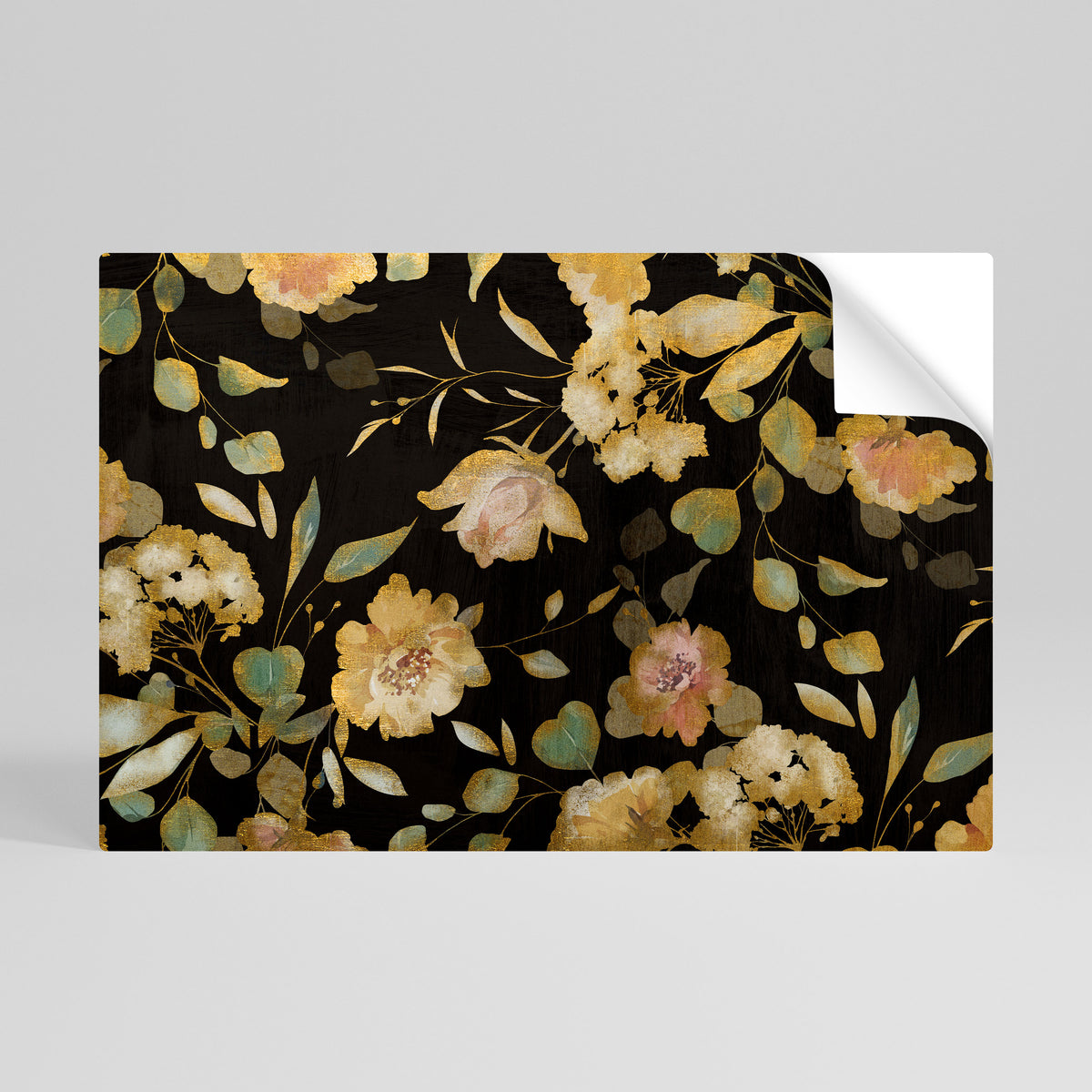 MODEST FLORAL Självhäftande Horisontell Poster