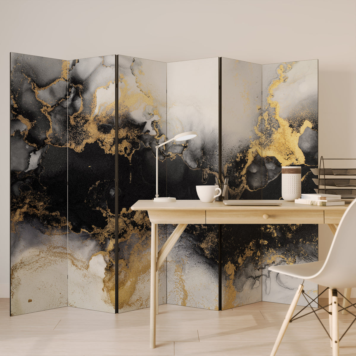 MARBLE OF TOMMORROW Biombo de 6 Painéis
