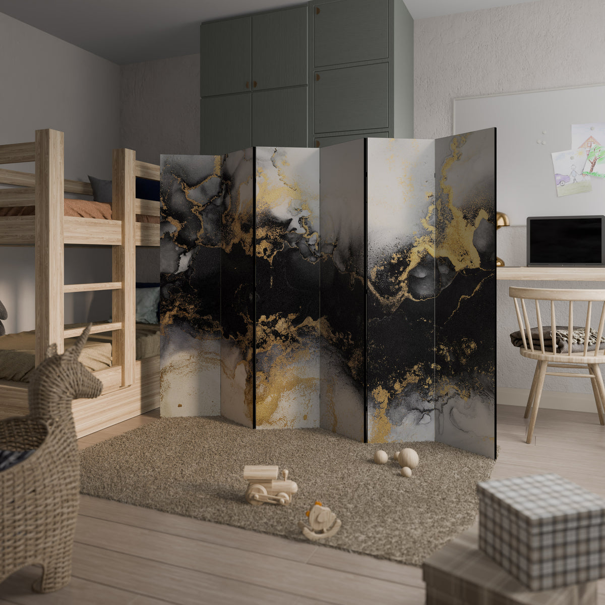 MARBLE OF TOMMORROW Biombo de 6 Painéis