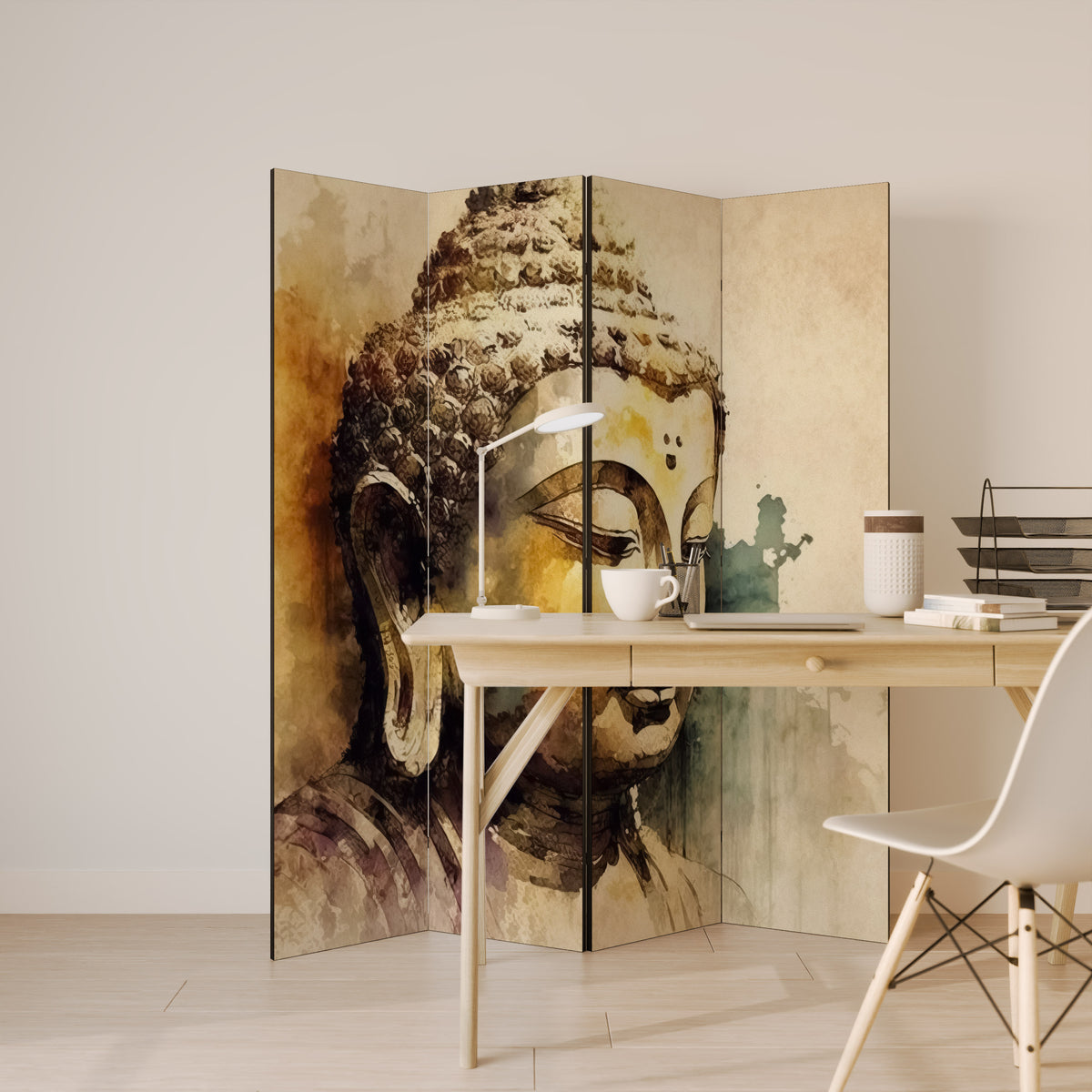 TRANQUIL BUDDHA WHISPERS Biombo de 4 Painéis