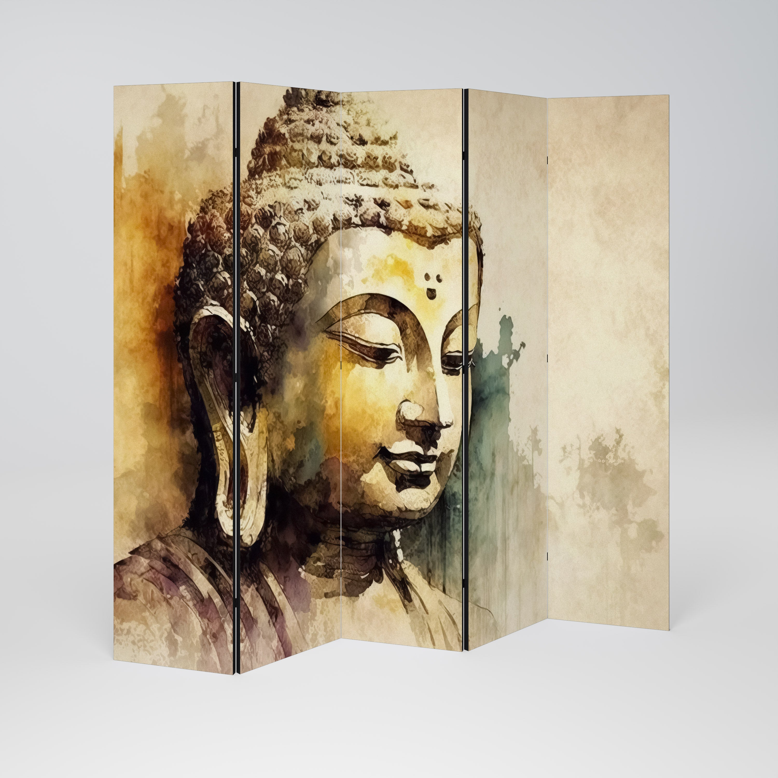 TRANQUIL BUDDHA WHISPERS Dekorativ rumsavdelare – 5 paneler