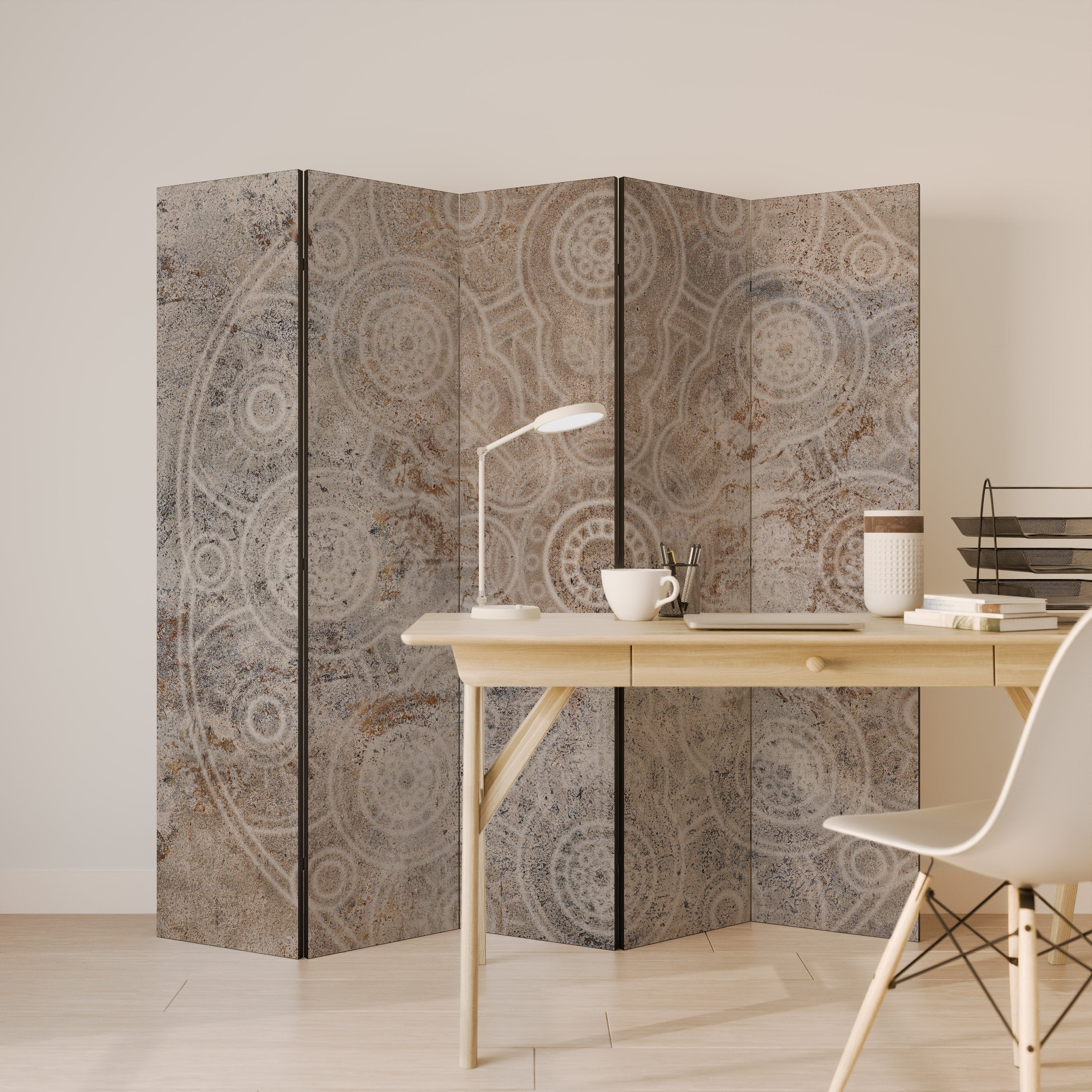 ENIGMATIC PATTERNS Dekorativ rumsavdelare – 5 paneler