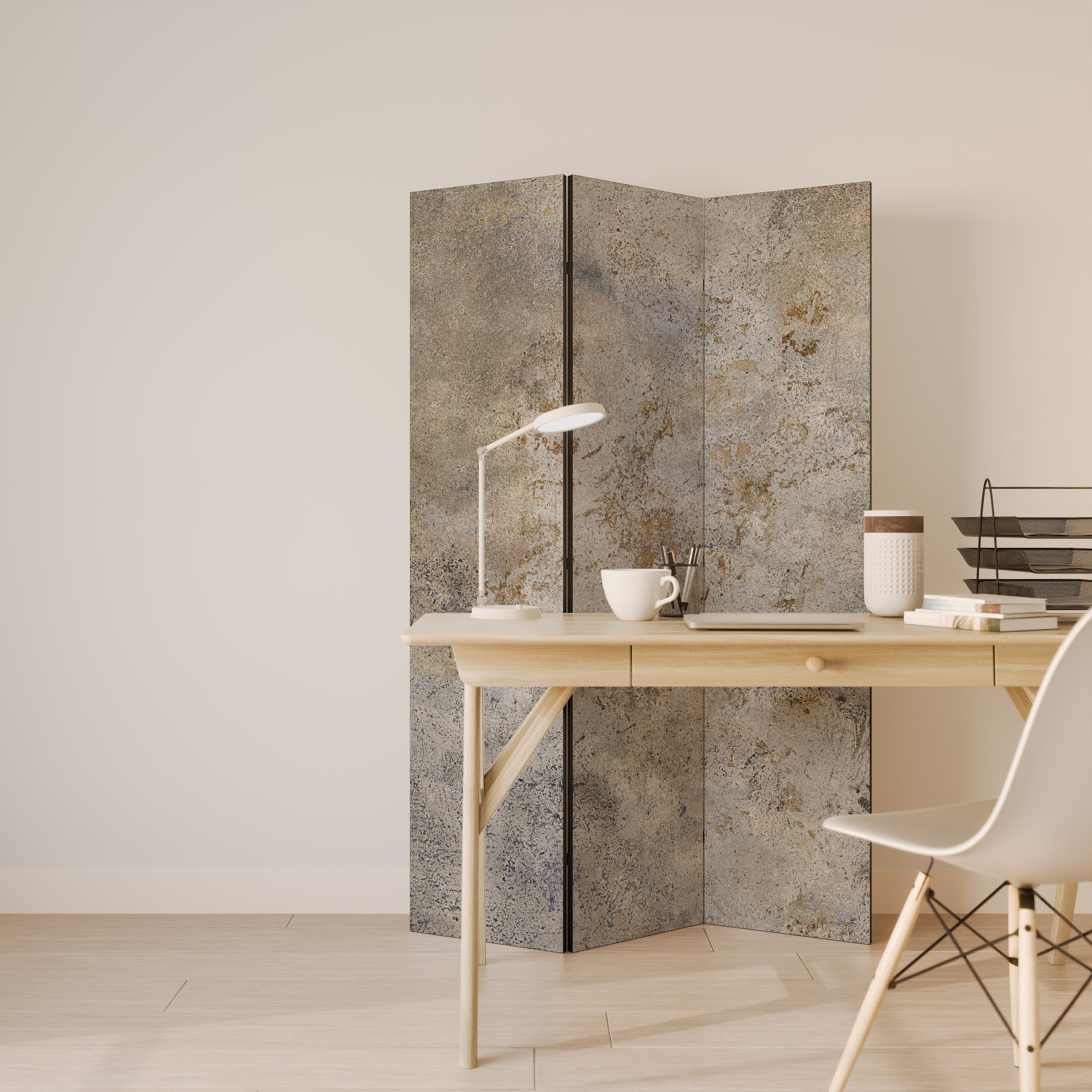 ABSTRACT EARTH CANVAS Dekorativ rumsavdelare – 3 paneler