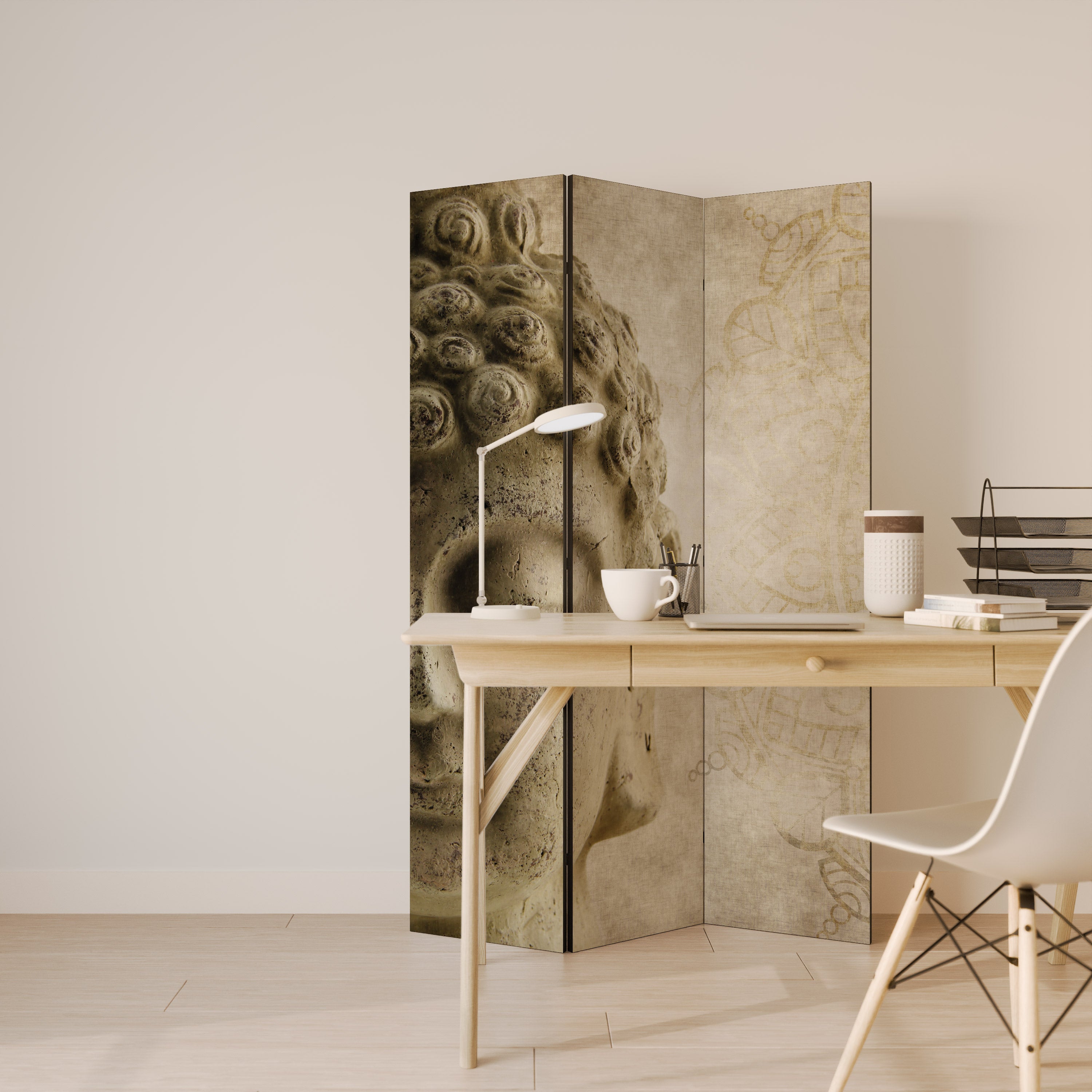 MYSTICAL MEDITATION SCENE Dekorativ rumsavdelare – 3 paneler