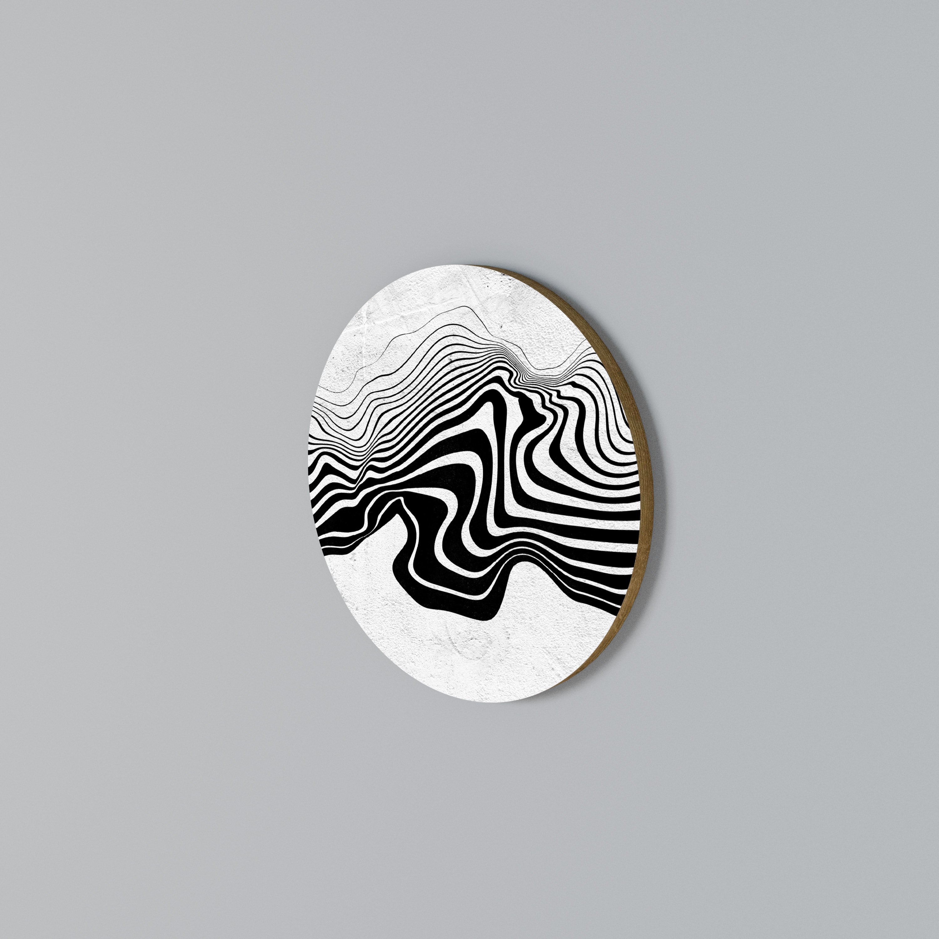 MONOCHROME MIRAGE Round Wall Art