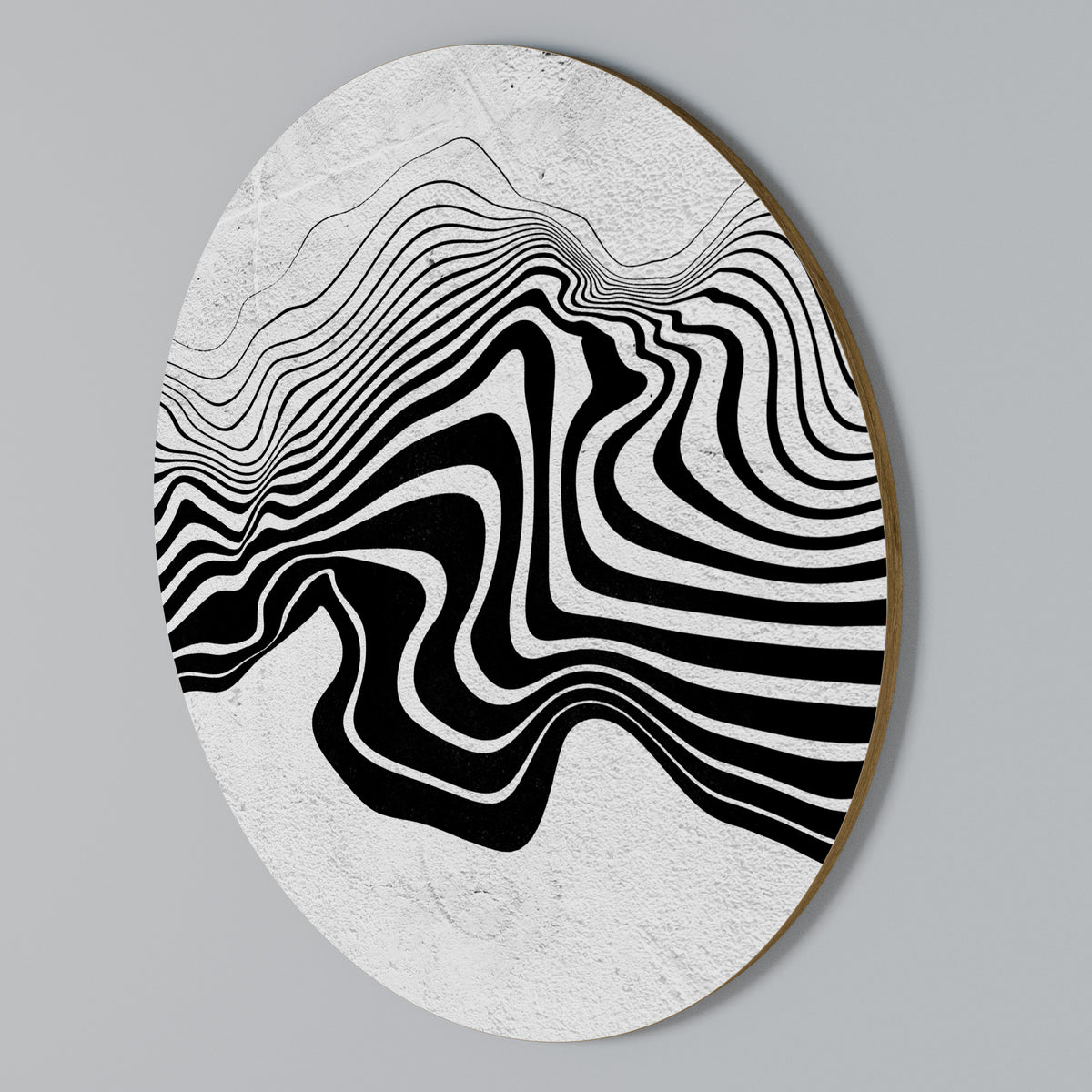 MONOCHROME MIRAGE Round Wall Art