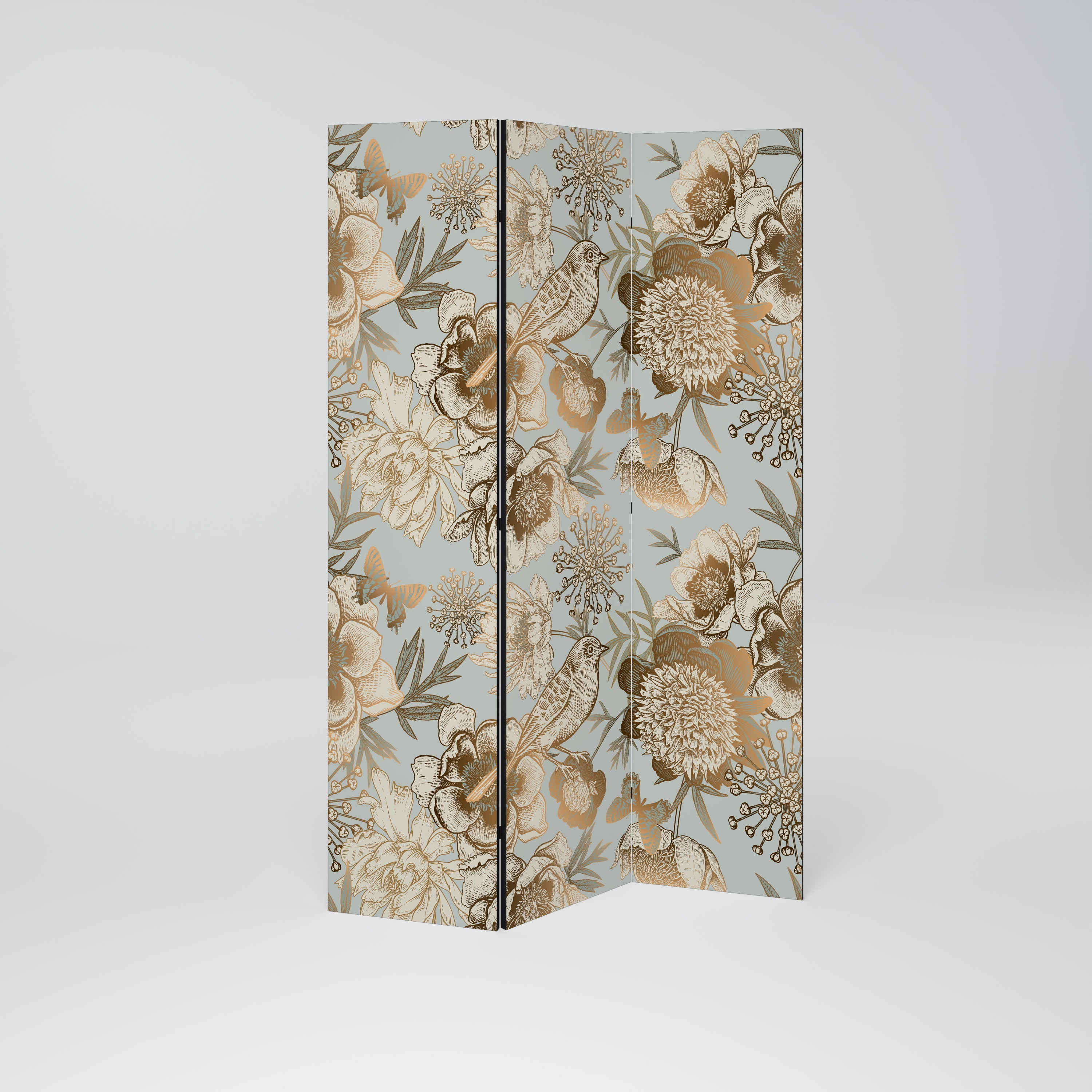 SUCCULENT WHIMSY Dekorativ rumsavdelare – 3 paneler