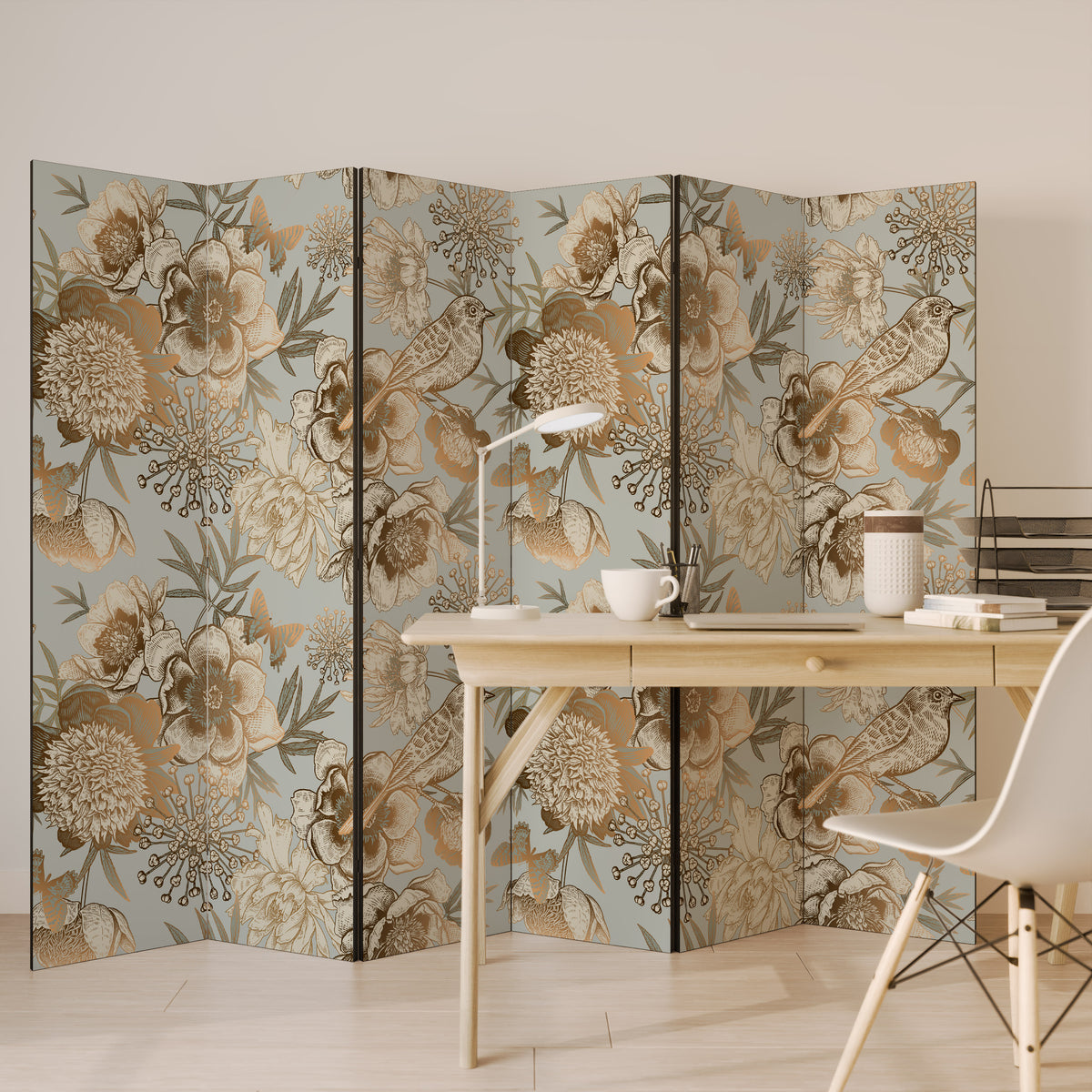SUCCULENT WHIMSY 6-Panel Room Divider