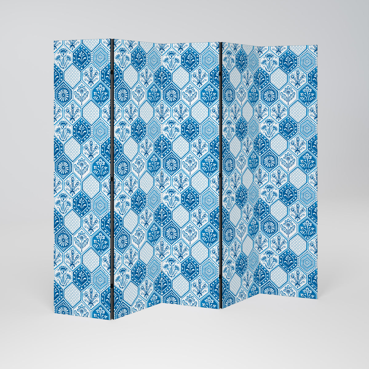 AQUATIC HEXAGON DREAM Biombo de 5 paneles