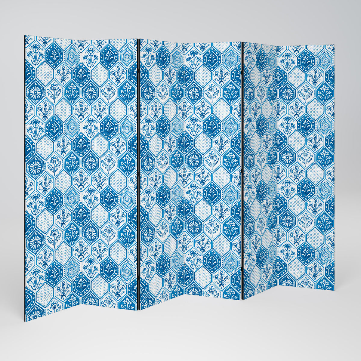 AQUATIC HEXAGON DREAM 6-teiliger Paravent