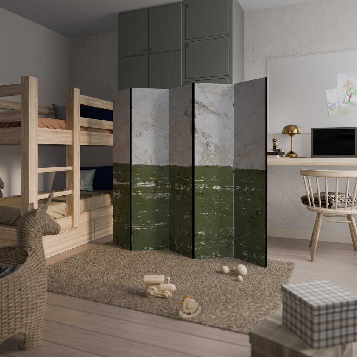 RUSTIC RADIANCE ASSEMBLED Biombo de 5 paneles