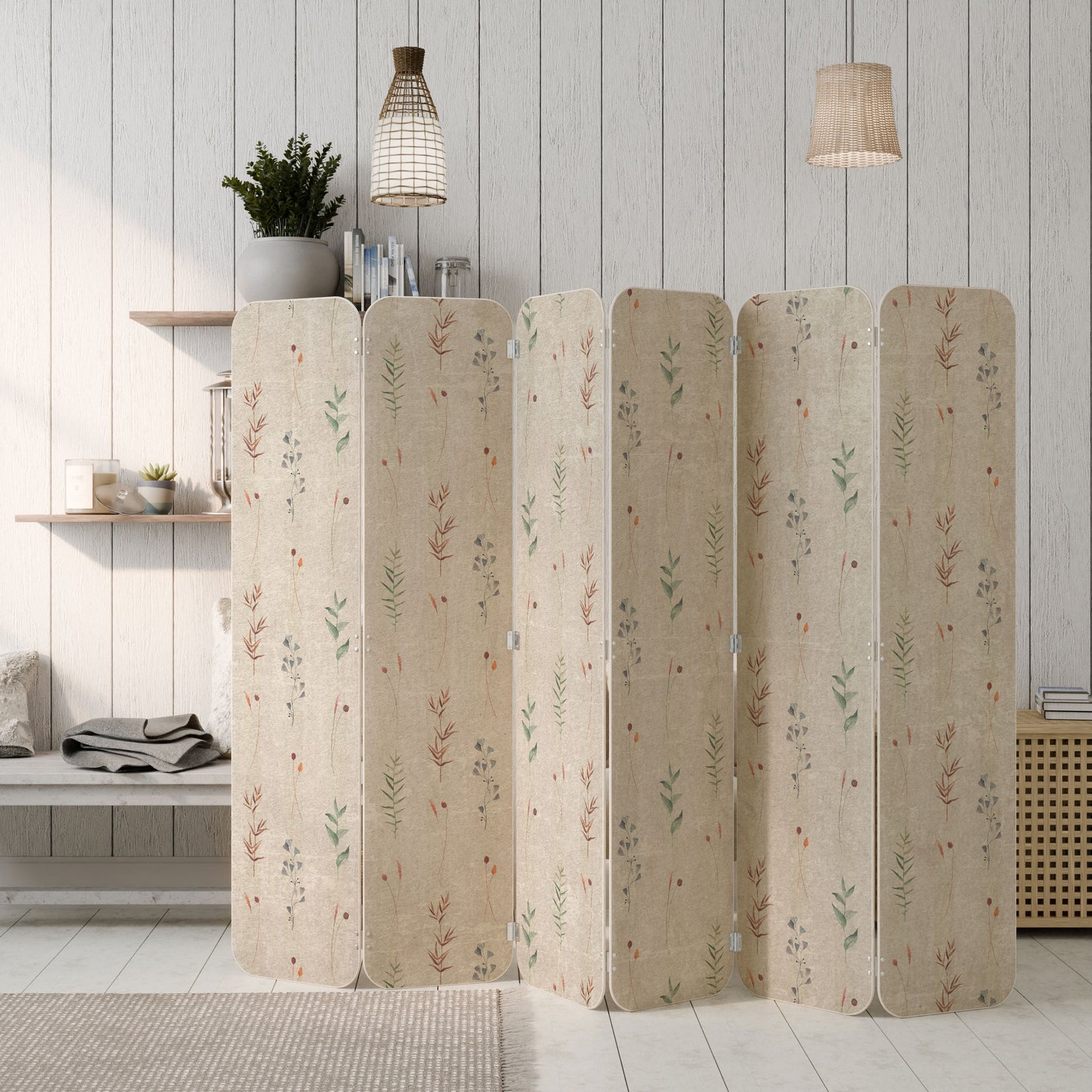 VERDANT HARMONY 6-Panel Plywood Room Divider