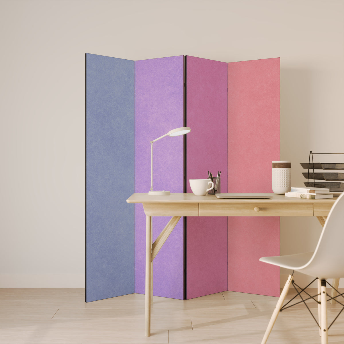 MY HEART WILL COLOR ON 4-Panel Room Divider
