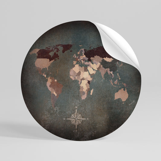 EARTH'S ARTISTIC TESSERAE Rund väggdekal