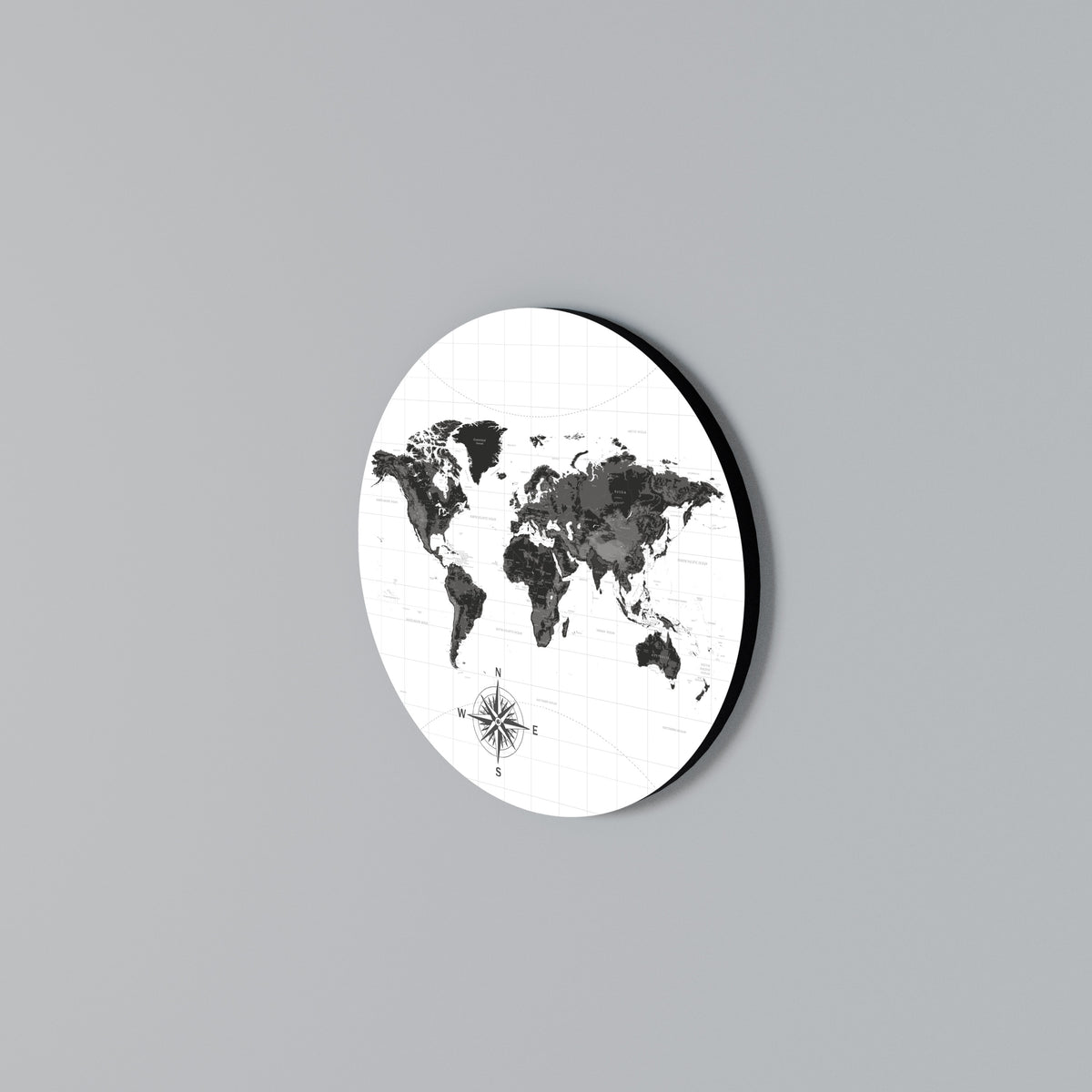 GLOBAL SHADOWS Round Wall Art