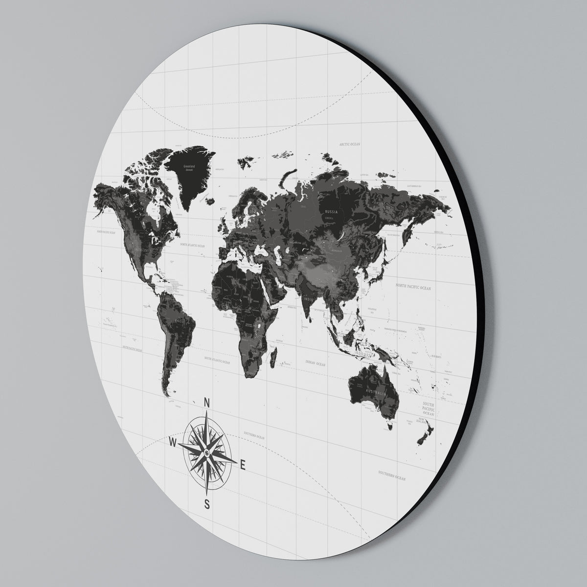 GLOBAL SHADOWS Round Wall Art
