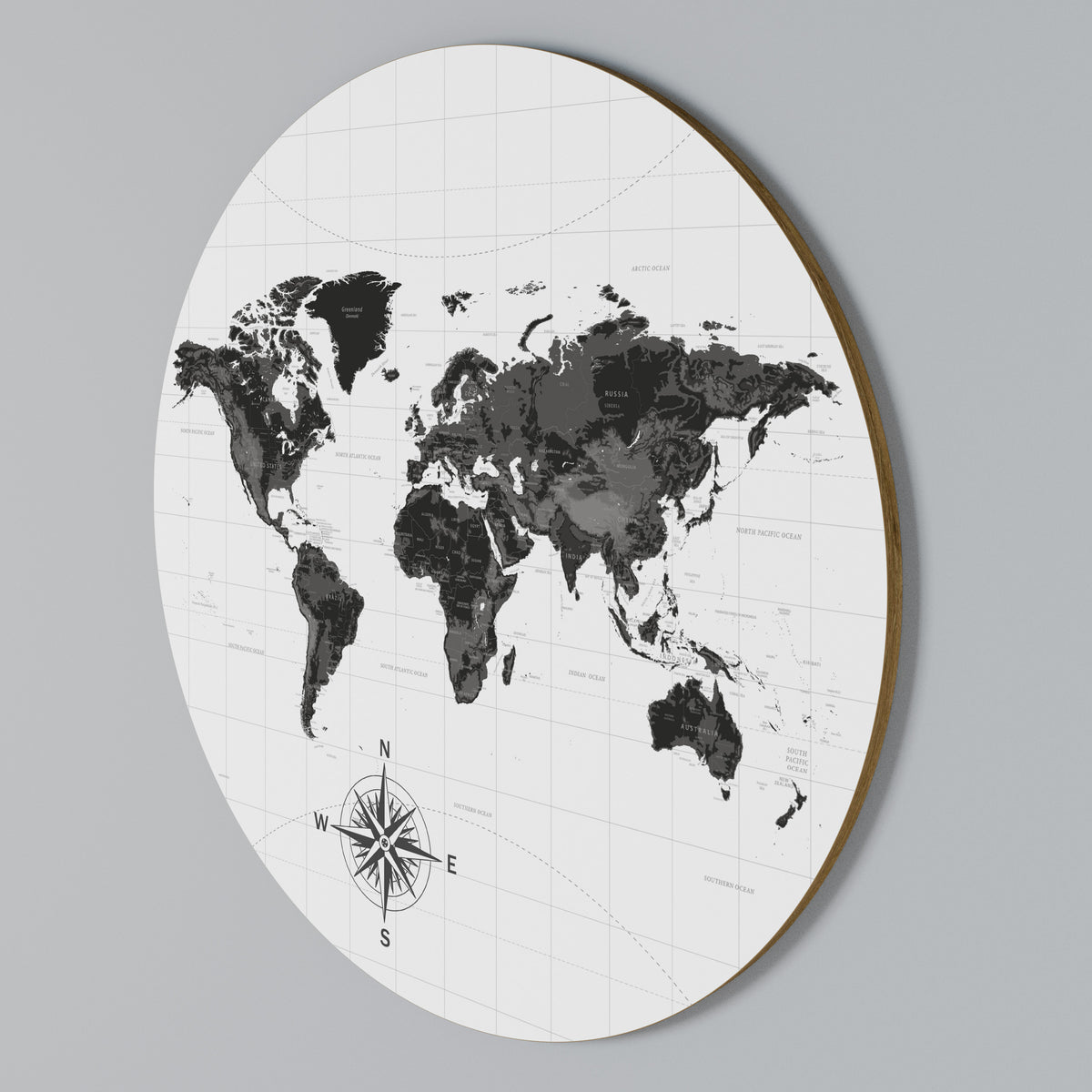 GLOBAL SHADOWS Round Wall Art