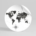 GLOBAL SHADOWS Peel and Stick Round Sticker