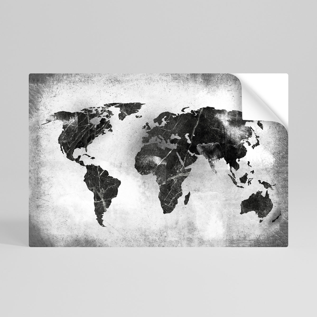 SHADOWED CONTINENTS Vodorovný samolepicí plakát
