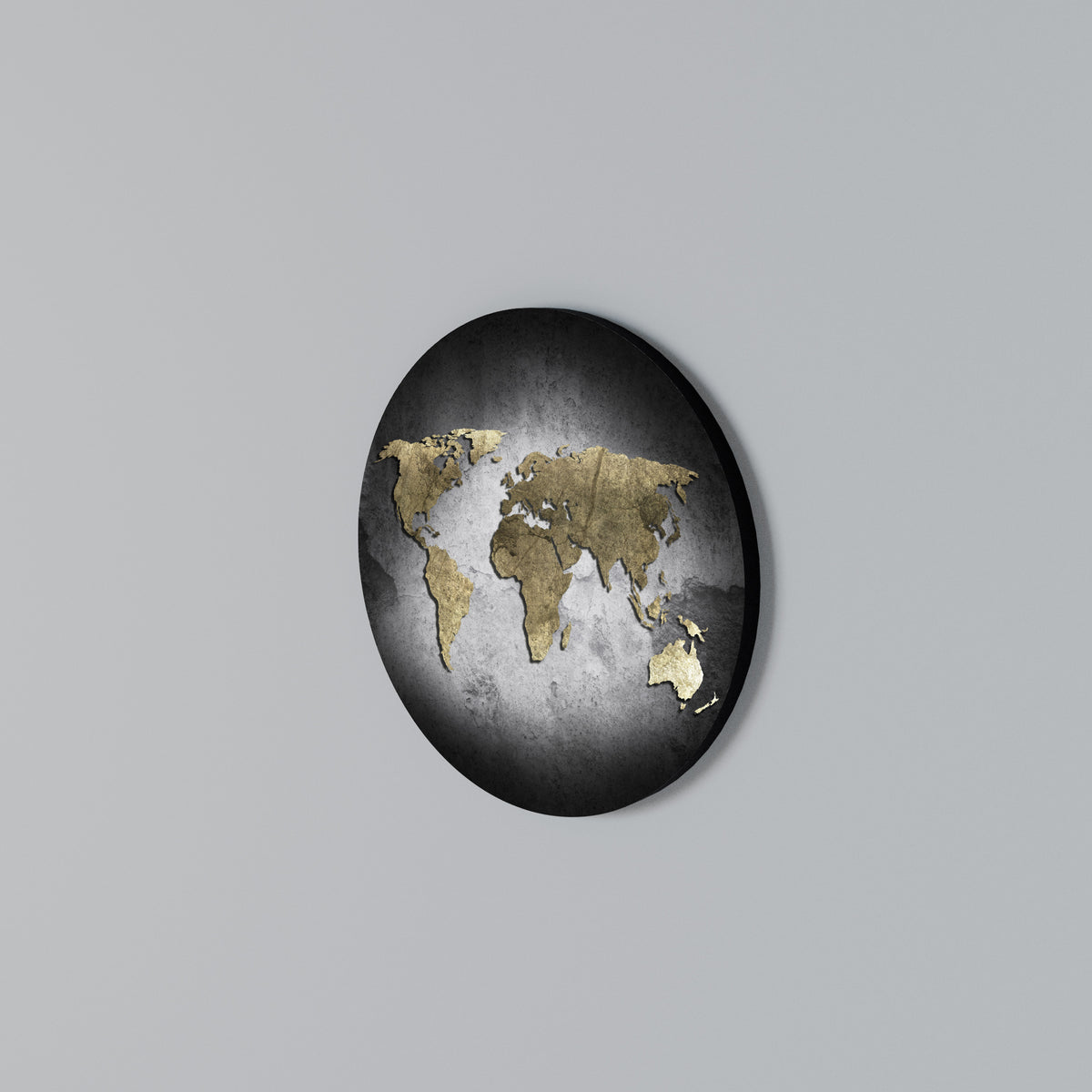 GOLDEN GLOBE TREASURE Rundes Wandbild