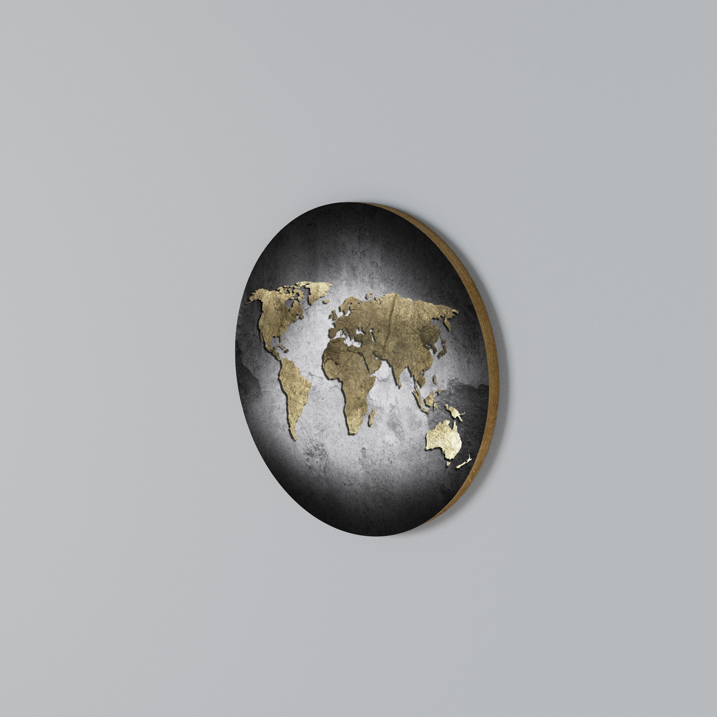 GOLDEN GLOBE TREASURE Round Wall Art