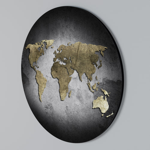 GOLDEN GLOBE TREASURE Rund väggdekor