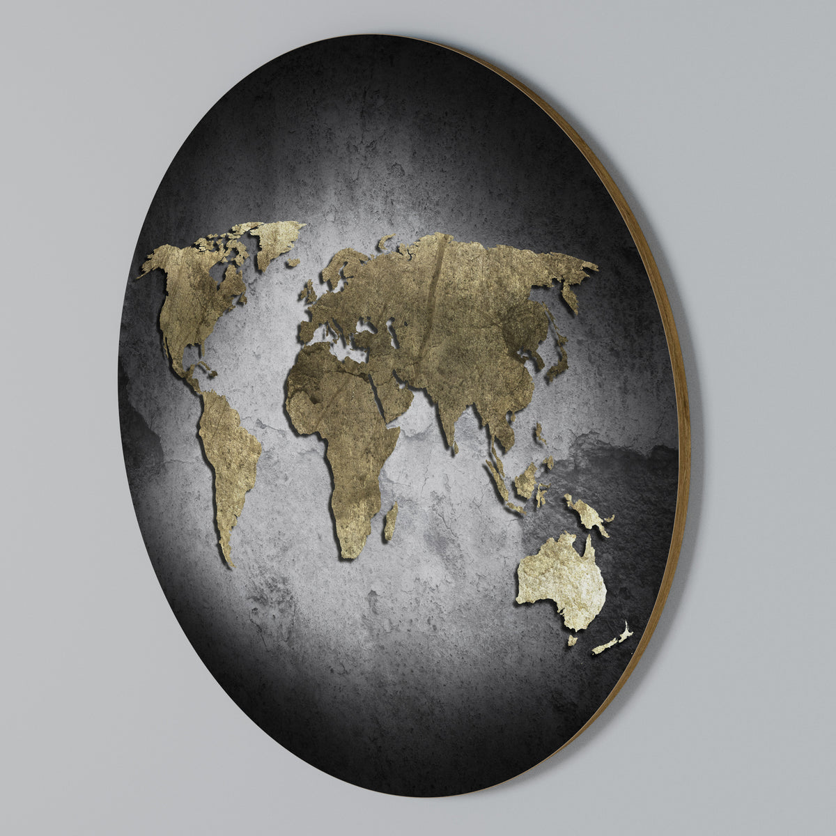 GOLDEN GLOBE TREASURE Rundes Wandbild