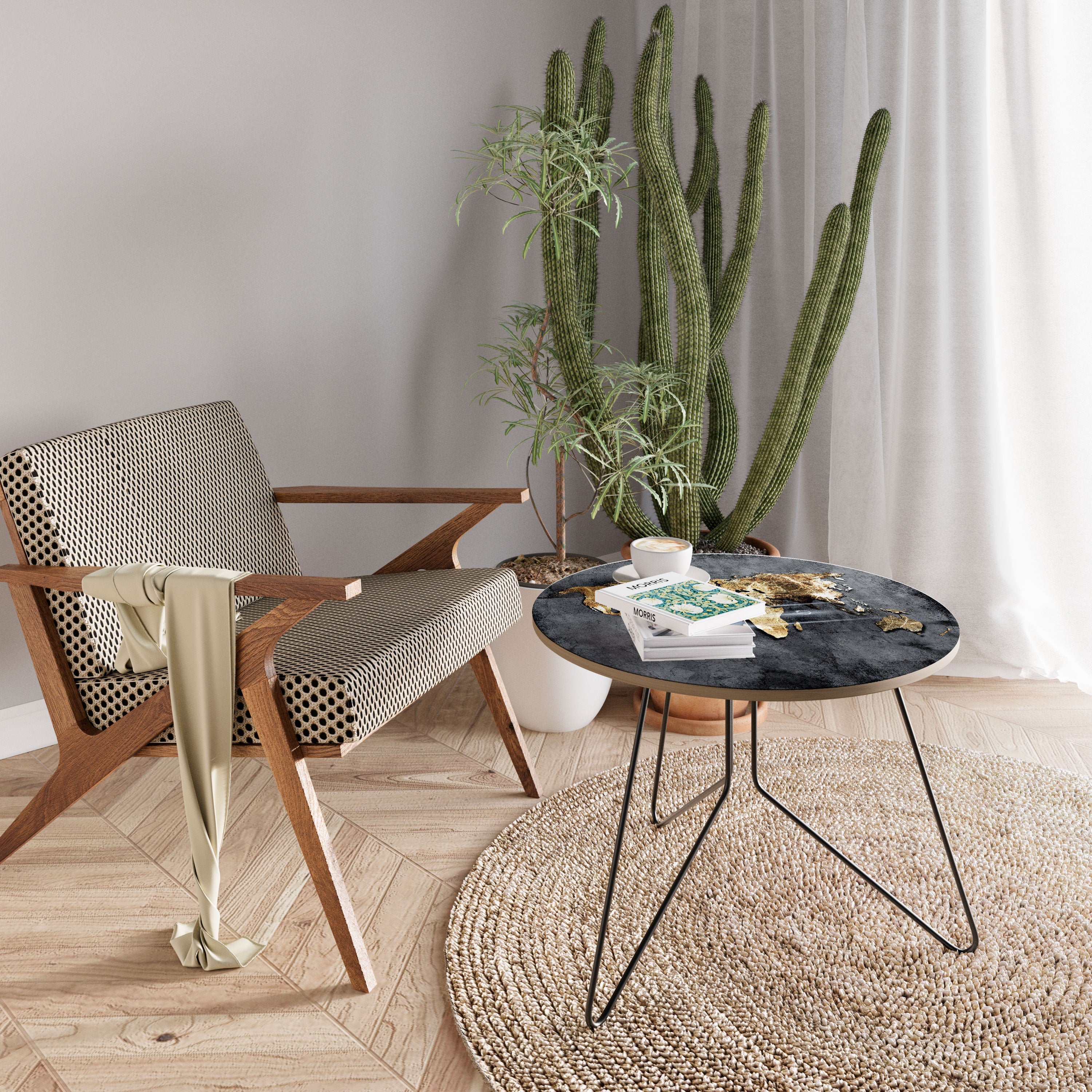 SHIMMERING EARTH MAP Couchtisch