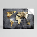 SHIMMERING EARTH MAP Peel and Stick Horizontal Poster