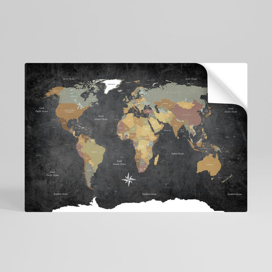 CONTINENTS OF CREATIVITY Póster Autocolante Horizontal